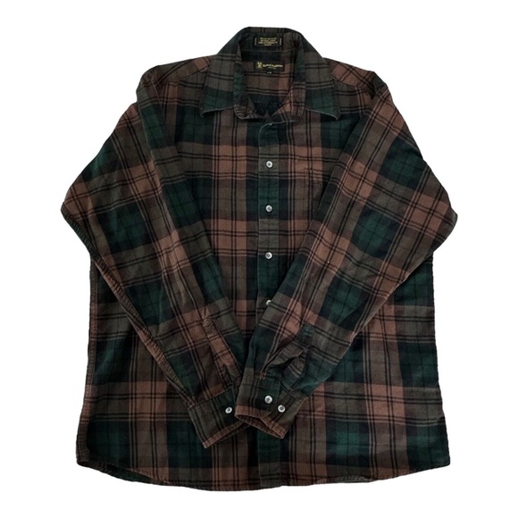 Men's Kinloch Anderson Scotland L Wool Cotton Blend Tartan Flannel Button Down - Picture 3 of 8
